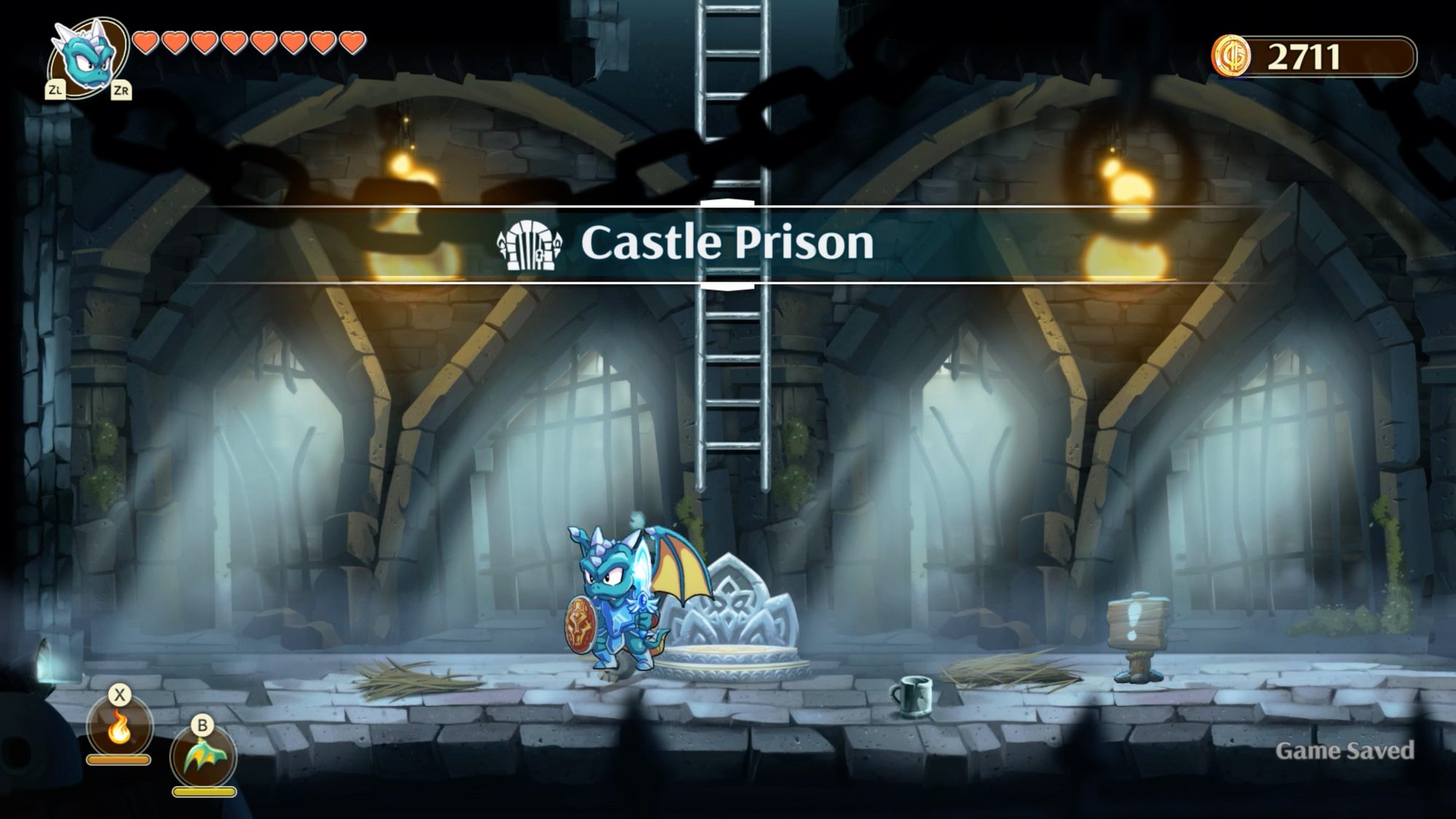 Monster Boy and the Cursed Kingdom - Castle Prison Walkthrough