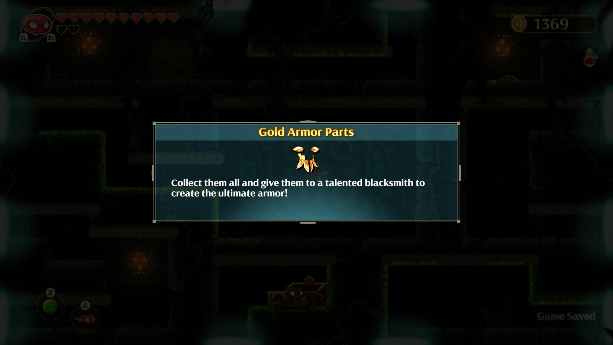 Monster Boy and the Cursed Kingdom - Gold Armor Parts