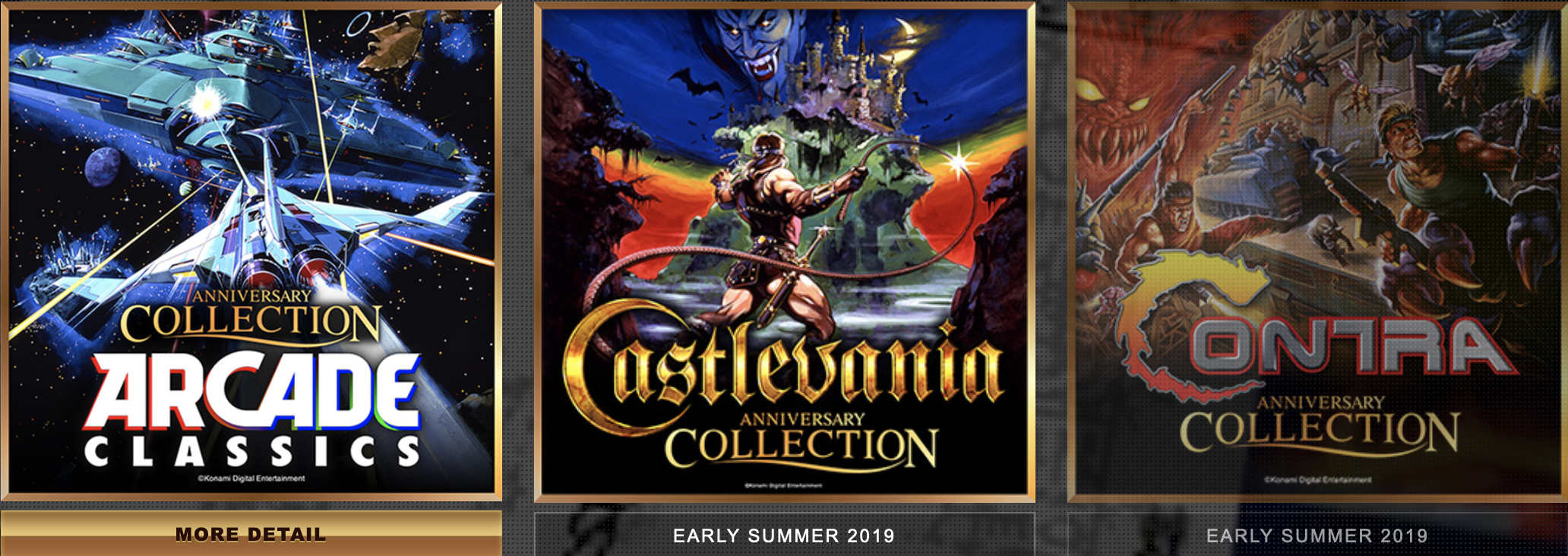 Konami Announced Arcade Classics, Castlevania and Contra Anniversary Collections for Nintendo Switch