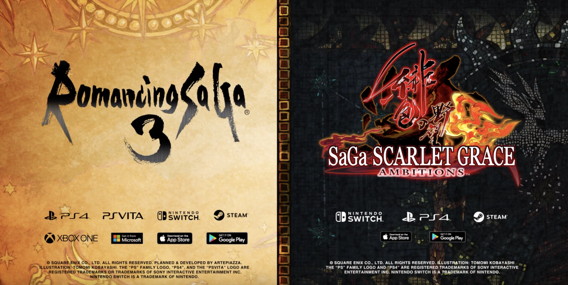 Romancing Saga 3 and SaGa SCARLET GRACE: AMBITIONS Announced for Nintendo Switch