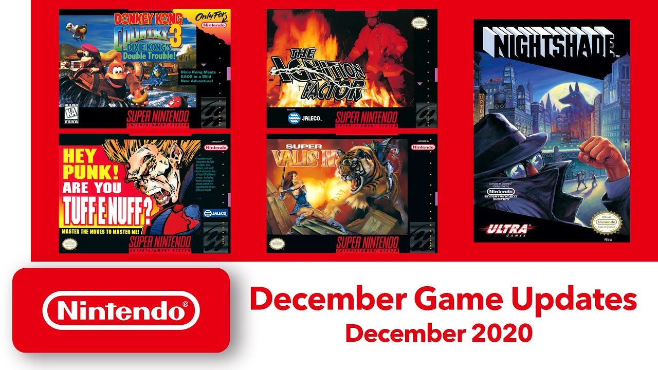 December Nintendo Switch Online Games Announced