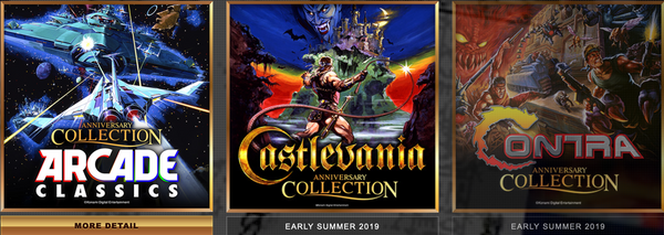 Konami Announced Arcade Classics, Castlevania and Contra Anniversary Collections for Nintendo Switch